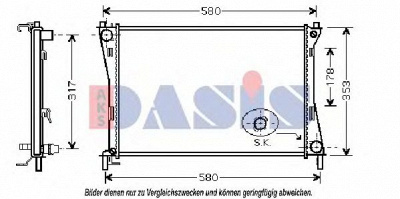 AKS DASIS 090016n -  Радиатор, охлаждение двигателя
